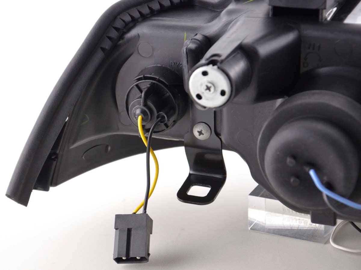 Scheinwerfer Set Daylight LED Tagfahrlicht BMW 3er E36 Limo/Touring schwarz für Rechtslenker