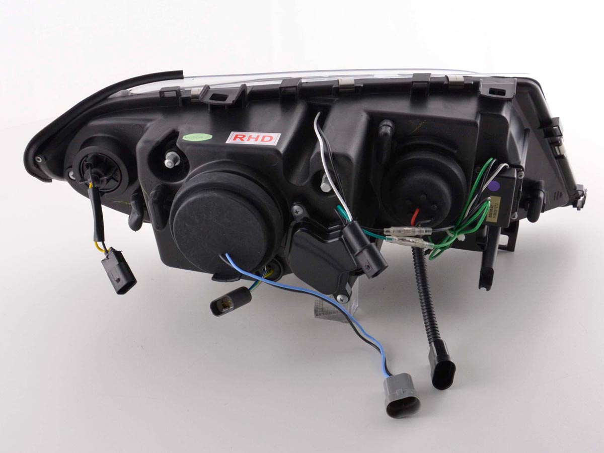 Scheinwerfer Set Daylight LED TFL-Optik BMW 3er E46 Limo/Touring Bj. 02-05 chrom für Rechtslenker
