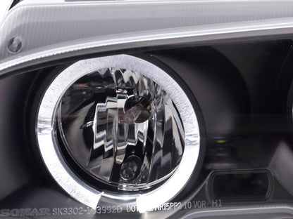 Scheinwerfer Set BMW 3er E46 Coupe/Cabrio Bj. 98-02 schwarz