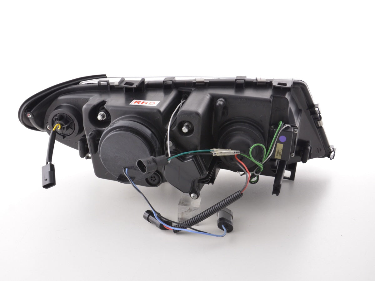 Scheinwerfer Set Angel Eyes BMW 3er E46 Limo/Touring  02-05 chrom für Rechtslenker