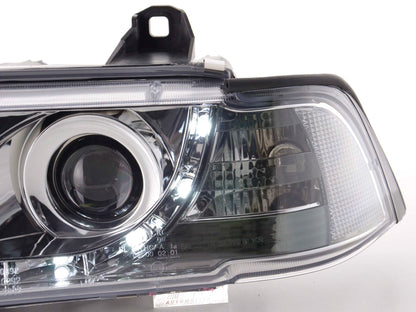 Scheinwerfer Set Daylight LED Tagfahrlicht BMW 3er E36 Coupe, Cabrio Bj. 92-99 chrom