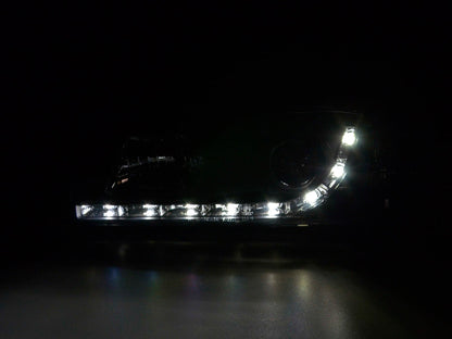 Scheinwerfer Set Daylight LED Tagfahrlicht BMW 3er E36 Coupe Bj. 92-99 schwarz