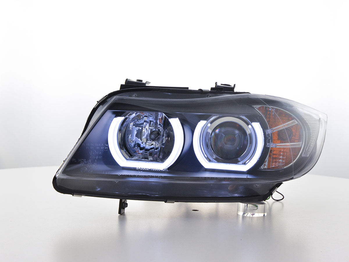 Scheinwerfer Set Daylight LED TFL-Optik BMW 3er E90/E91  05-08 schwarz
