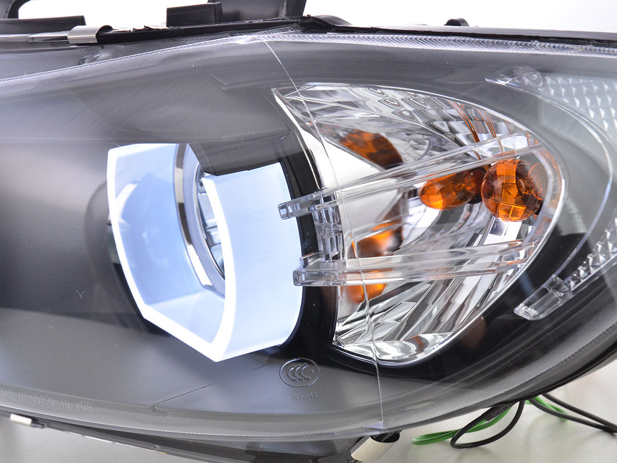 Scheinwerfer Set Daylight LED TFL-Optik BMW 3er E90/E91  05-08 schwarz