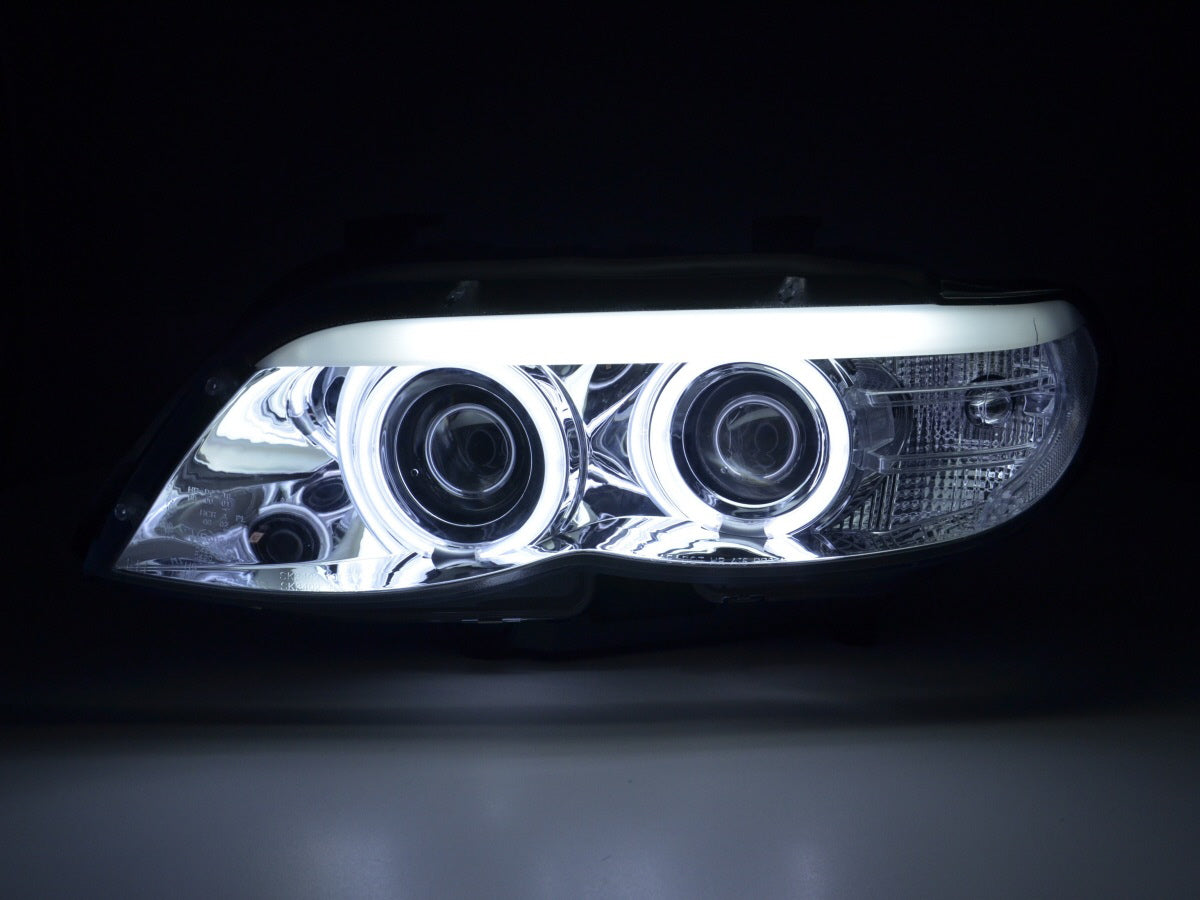 Scheinwerfer Daylight gebraucht CCFL Xenon BMW X5 E53 Bj. 03-06 chrom