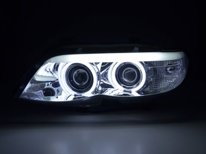 Scheinwerfer Daylight gebraucht CCFL Xenon BMW X5 E53 Bj. 03-06 chrom
