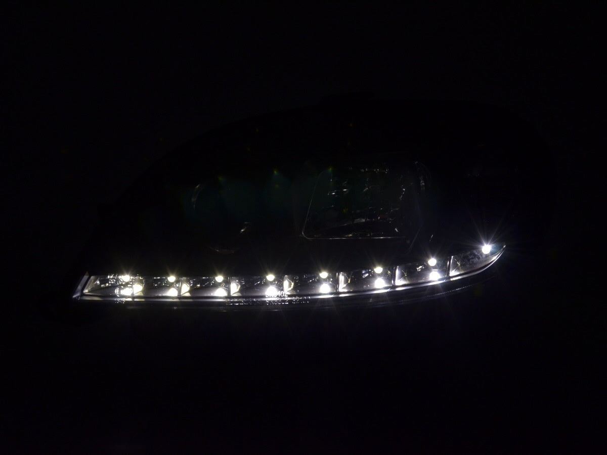 Scheinwerfer Set Daylight LED TFL-Optik Citroen Saxo Bj. 00-02 schwarz