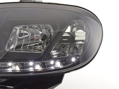 Scheinwerfer Set Daylight LED TFL-Optik Citroen Saxo Bj. 00-02 schwarz