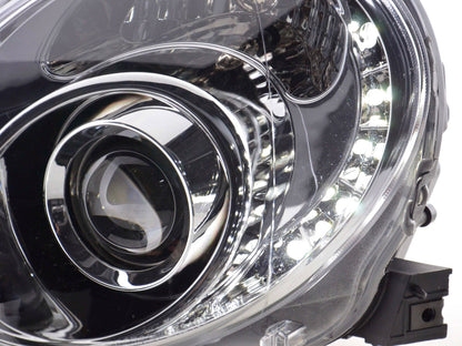 Scheinwerfer Set Daylight LED TFL-Optik Fiat 500 Bj. 07- chrom