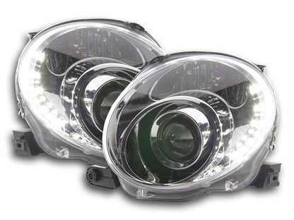 Scheinwerfer Set Daylight LED TFL-Optik Fiat 500 Bj. 07- chrom