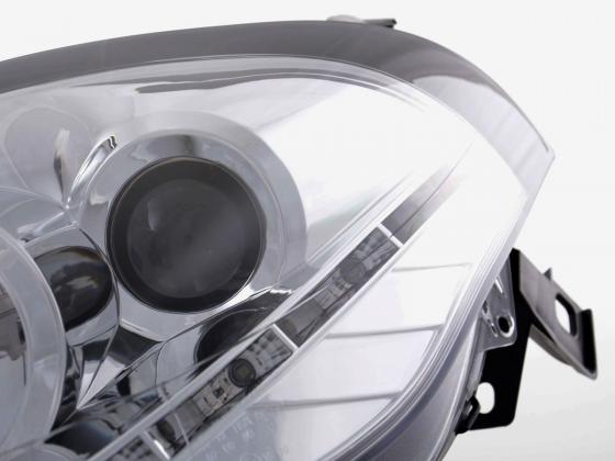 Scheinwerfer Set Daylight LED TFL-Optik Fiat Bravo Typ 198 Bj. 07- chrom