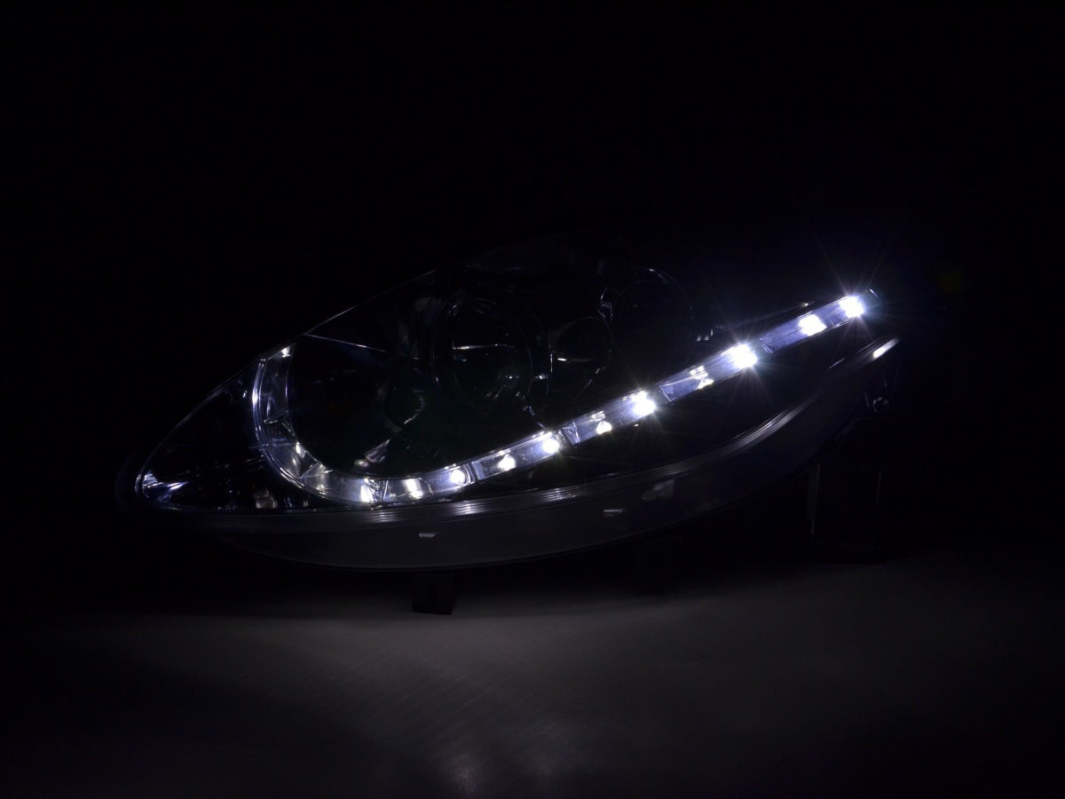 Scheinwerfer Set Daylight LED TFL-Optik Fiat Bravo Typ 198 Bj. 07- chrom