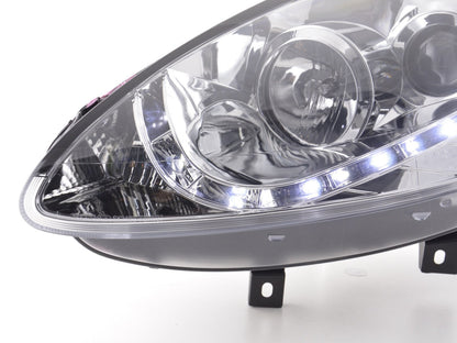 Scheinwerfer Set Daylight LED TFL-Optik Fiat Bravo Typ 198 Bj. 07- chrom