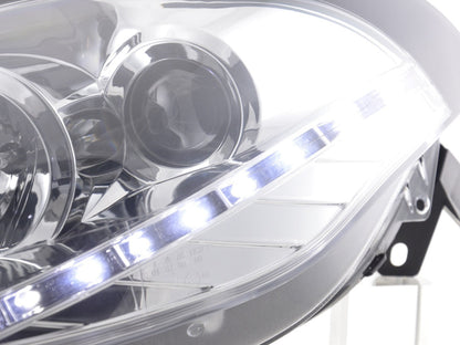 Scheinwerfer Set Daylight LED TFL-Optik Fiat Bravo Typ 198 Bj. 07- chrom