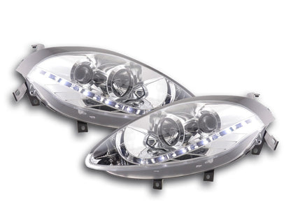 Scheinwerfer Set Daylight LED TFL-Optik Fiat Bravo Typ 198 Bj. 07- chrom