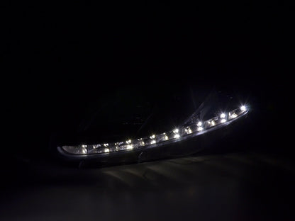 Scheinwerfer Set Daylight LED TFL-Optik Fiat Grande Punto Typ 199 Bj. 05-08 schwarz