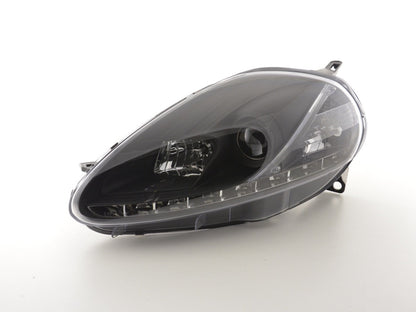Scheinwerfer Daylight gebraucht Fiat Grande Punto Typ 199 Bj. 05-08 schwarz