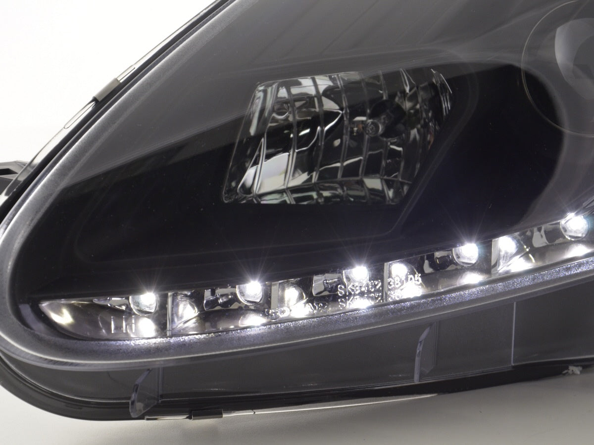 Scheinwerfer Set Daylight LED TFL-Optik Fiat Grande Punto Typ 199 Bj. 05-08 schwarz