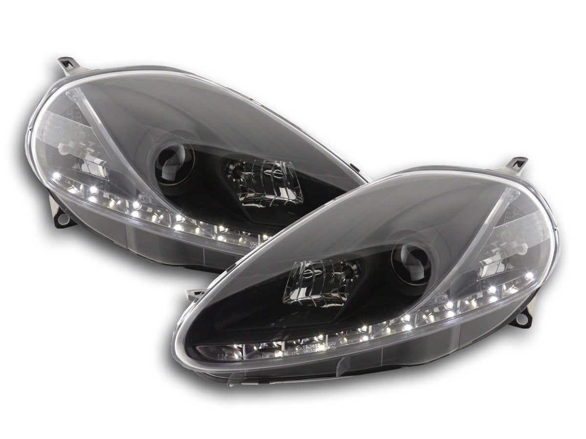 Scheinwerfer Daylight gebraucht Fiat Grande Punto Typ 199 Bj. 05-08 schwarz