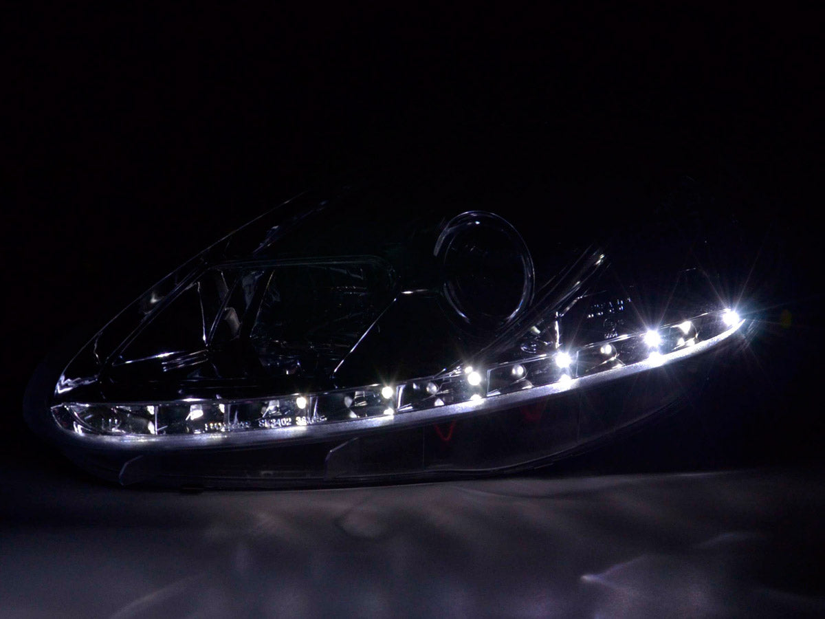 Scheinwerfer Set Daylight LED TFL-Optik Fiat Grande Punto Typ 199 Bj. 05-08 chrom