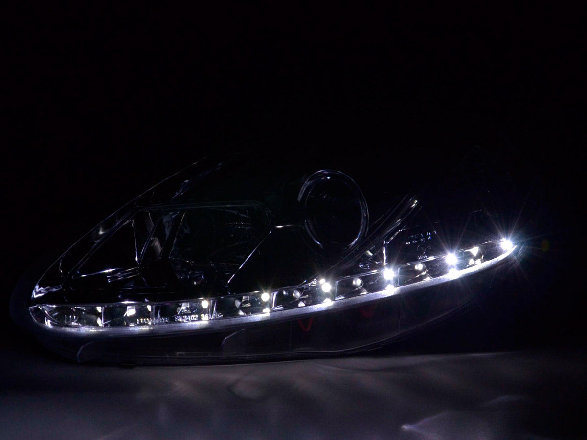 Scheinwerfer Set Daylight LED TFL-Optik Fiat Grande Punto Typ 199 Bj. 08- chrom