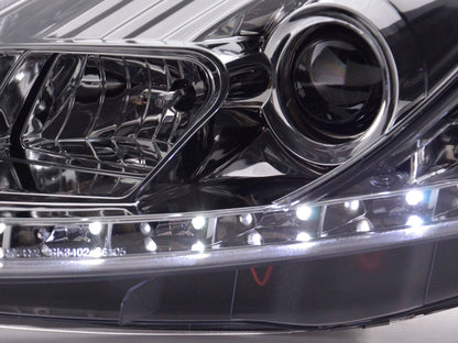 Scheinwerfer Set Daylight LED TFL-Optik Fiat Grande Punto Typ 199 Bj. 08- chrom
