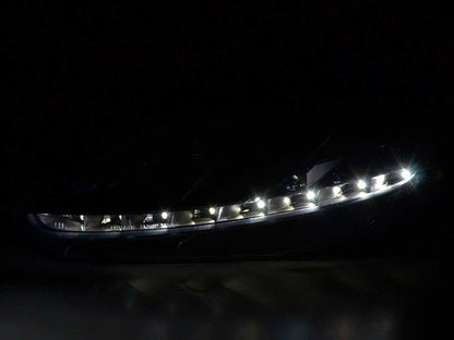 Scheinwerfer Set Daylight LED TFL-Optik Fiat Grande Punto Typ 199 Bj. 08- schwarz