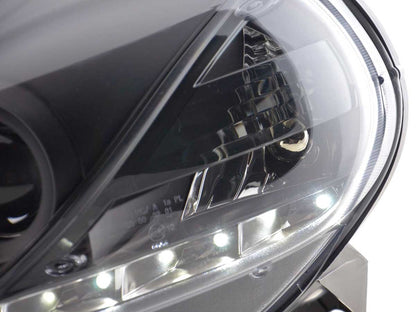 Scheinwerfer Set Daylight LED TFL-Optik Fiat Grande Punto Typ 199 Bj. 08- schwarz