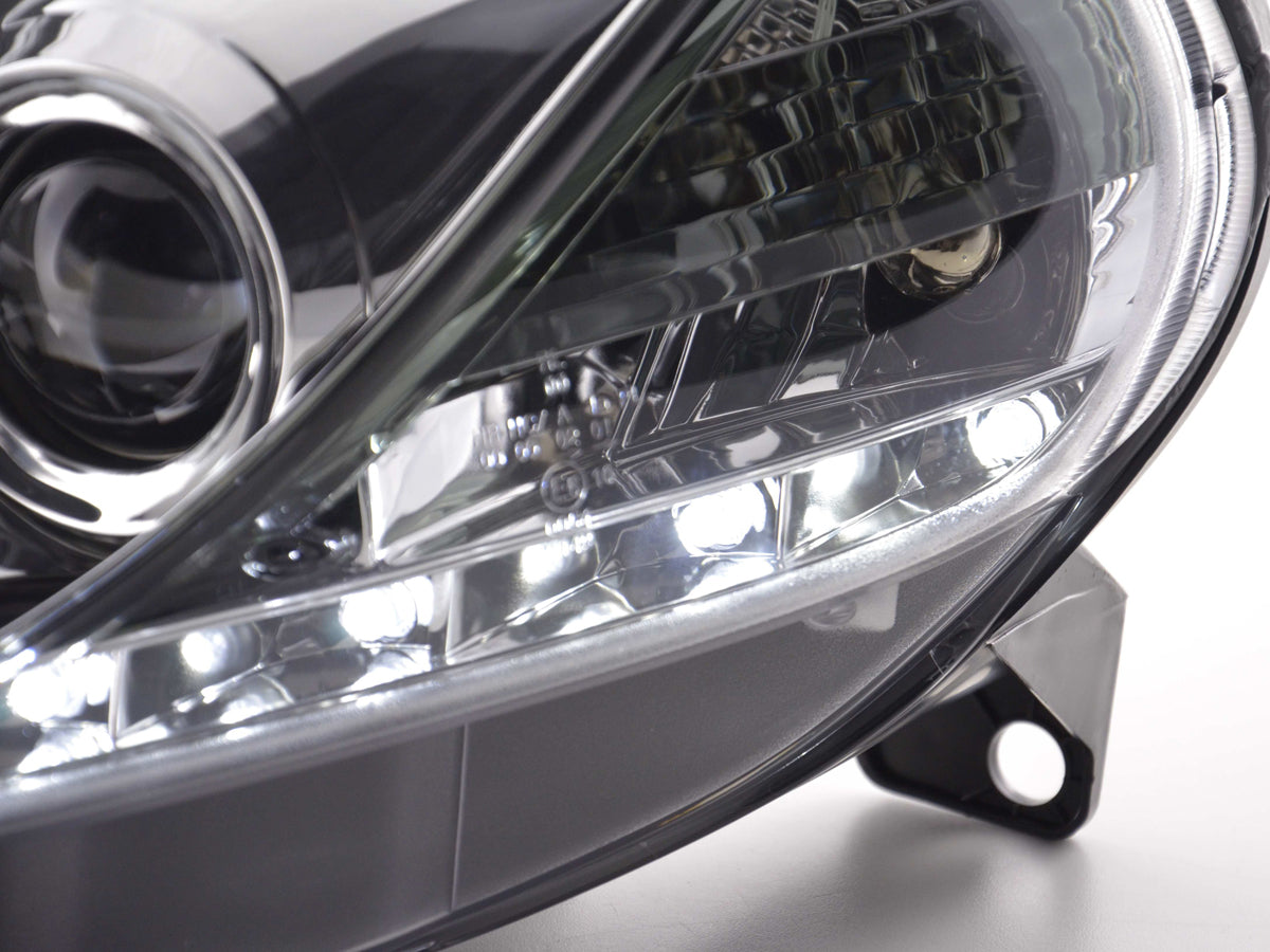 Scheinwerfer Set Daylight LED Tagfahrlicht Fiat Grande Punto 199 Bj. 05-08 chrom