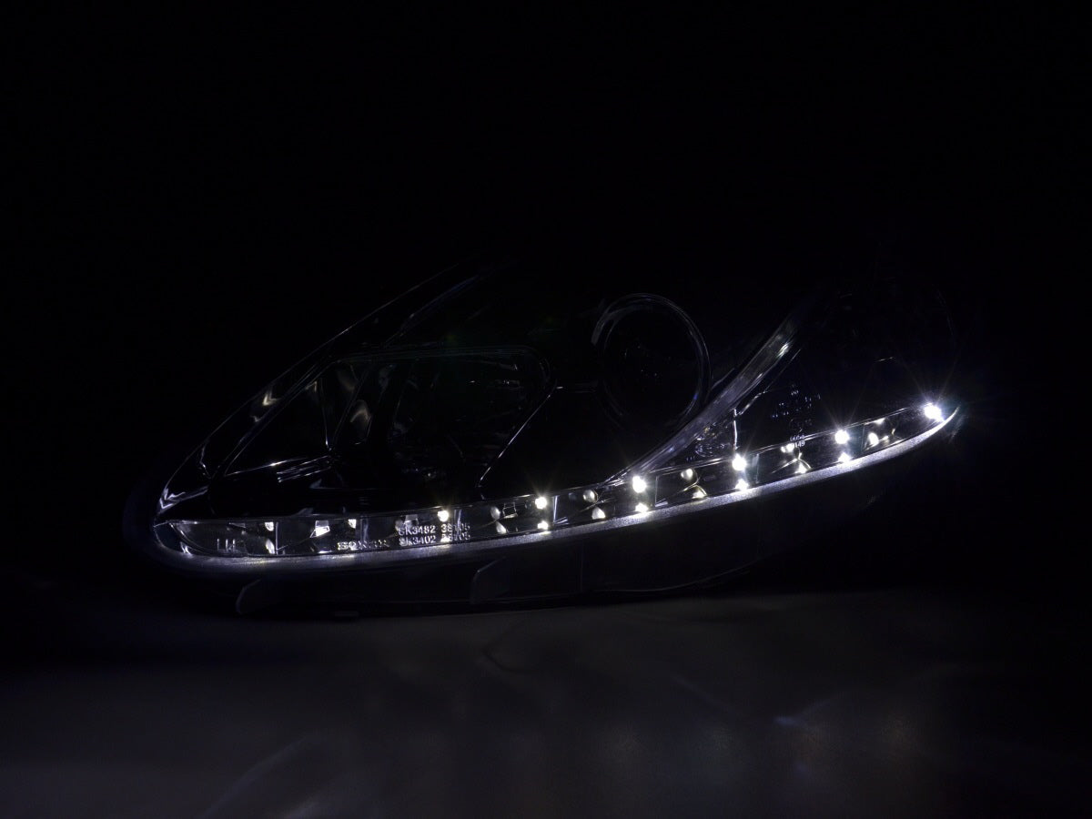 Scheinwerfer Set Daylight LED TFL-Optik Fiat Grande Punto Typ 199 Bj. 05-08 chrom