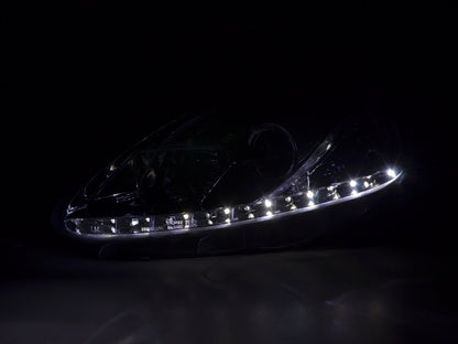 Scheinwerfer Set Daylight LED TFL-Optik Fiat Grande Punto Typ 199 Bj. 05-08 chrom