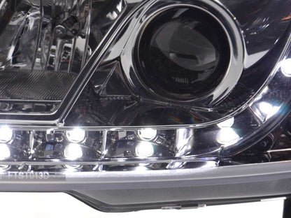 Scheinwerfer Set Daylight LED TFL-Optik Fiat Stilo 3-trg. Typ 192 Bj. 01-07 chrom