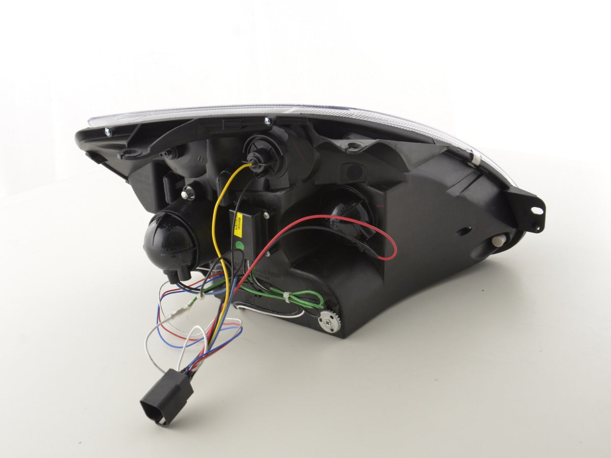 Scheinwerfer Set Daylight LED TFL-Optik Ford Fiesta Typ MK6 Bj. 03-07 schwarz