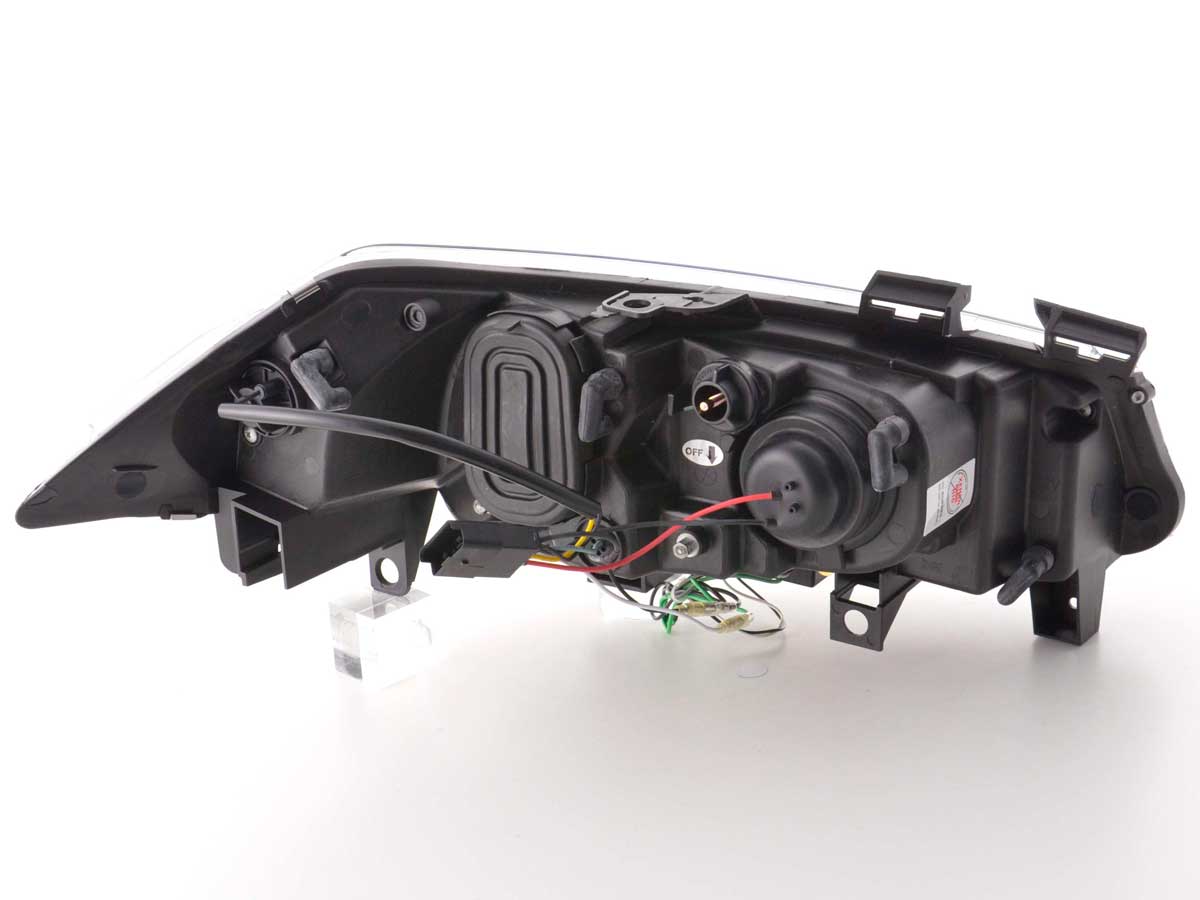 Scheinwerfer Set Daylight LED TFL-Optik Ford Fiesta Typ MK6 Bj. 03-07 chrom