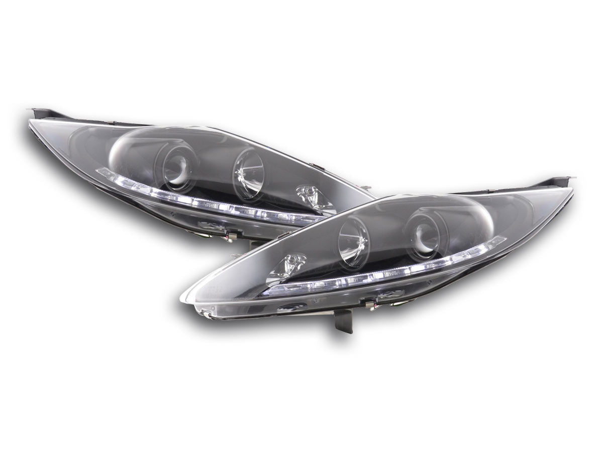 Scheinwerfer Set Daylight LED TFL-Optik Ford Fiesta  08-12 schwarz