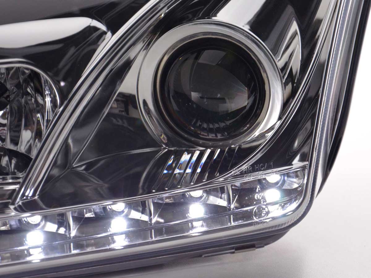 Scheinwerfer Set Daylight LED TFL-Optik Ford Focus 4/5-trg. Bj. 05-08 chrom