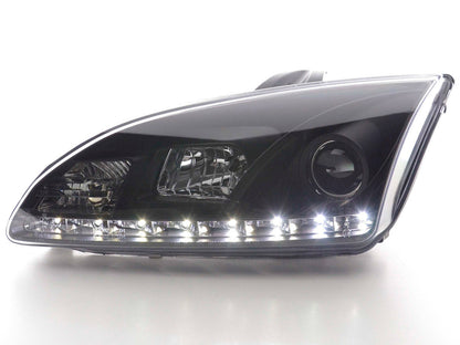 Scheinwerfer Set Daylight LED TFL-Optik Ford Focus 4/5-trg. Bj. 05-08 schwarz