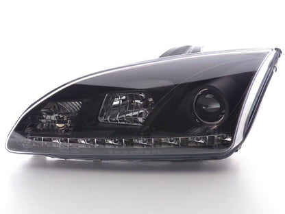 Scheinwerfer Set Daylight LED TFL-Optik Ford Focus 4/5-trg. Bj. 05-08 schwarz