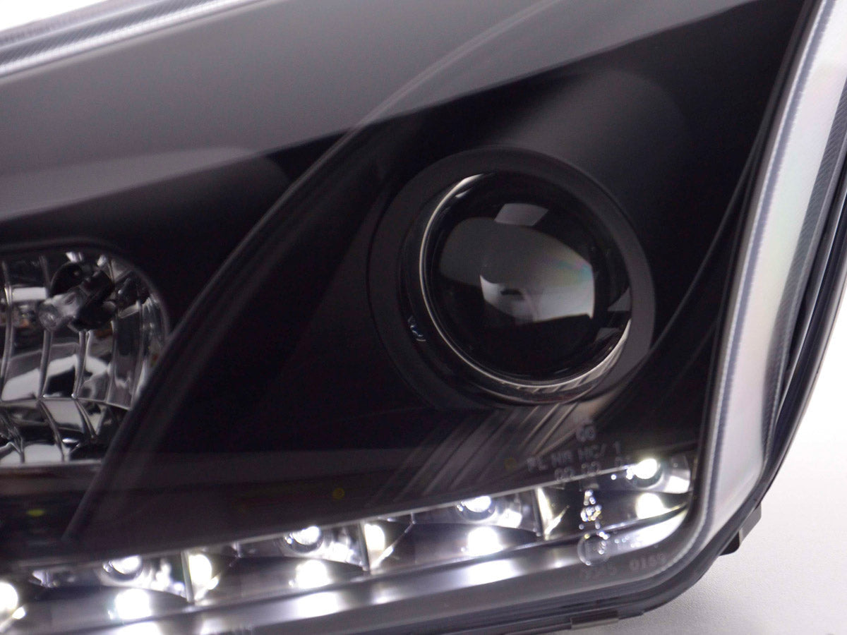 Scheinwerfer Set Daylight LED TFL-Optik Ford Focus 4/5-trg. Bj. 05-08 schwarz
