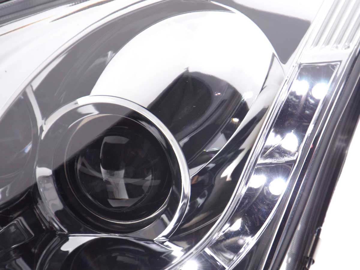 Scheinwerfer Set Daylight LED TFL-Optik Ford Focus 3/4/5-trg. Bj. 98-01 chrom