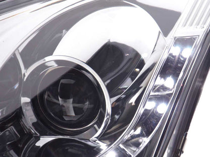 Scheinwerfer Set Daylight LED TFL-Optik Ford Focus 3/4/5-trg. Bj. 98-01 chrom