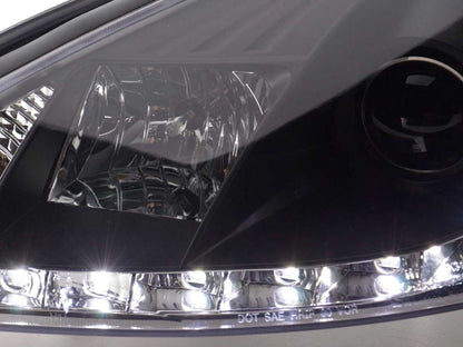 Scheinwerfer Set Daylight LED TFL-Optik Ford Focus 3/4/5-trg. Bj. 98-01 schwarz