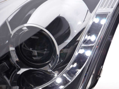 Scheinwerfer Set Daylight LED TFL-Optik Ford Focus 3/4/5-trg. Bj. 01-04 chrom