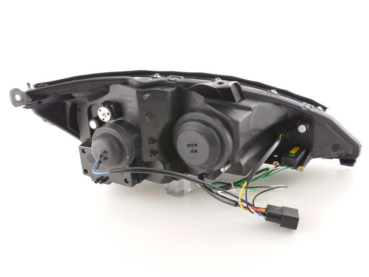 Scheinwerfer Set Daylight LED TFL-Optik Ford Focus 3/4/5-trg. Bj. 01-04 schwarz