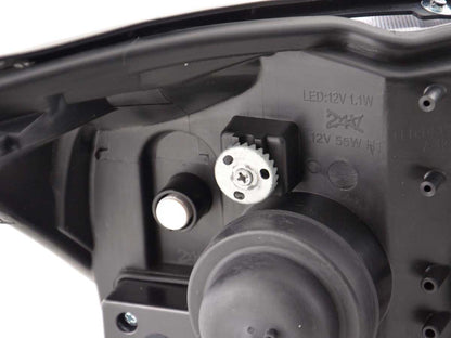 Scheinwerfer Set Daylight LED TFL-Optik Ford Focus 3/4/5-trg. Bj. 01-04 schwarz