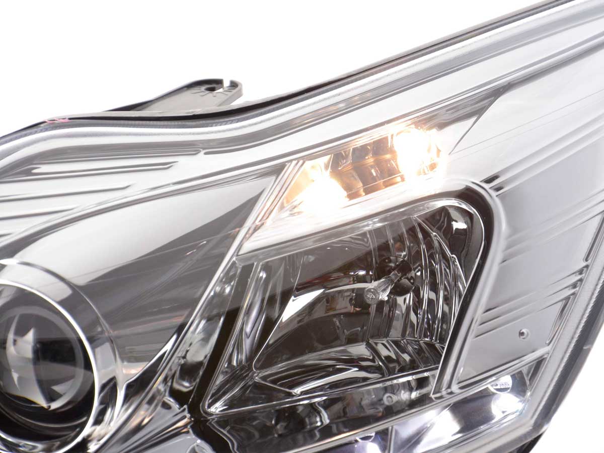 Scheinwerfer Set Daylight LED TFL-Optik Ford Focus 3/5-trg.  08-10 chrom