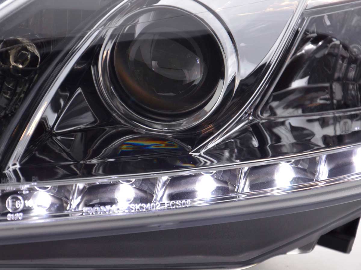 Scheinwerfer Set Daylight LED TFL-Optik Ford Focus 3/5-trg.  08-10 chrom