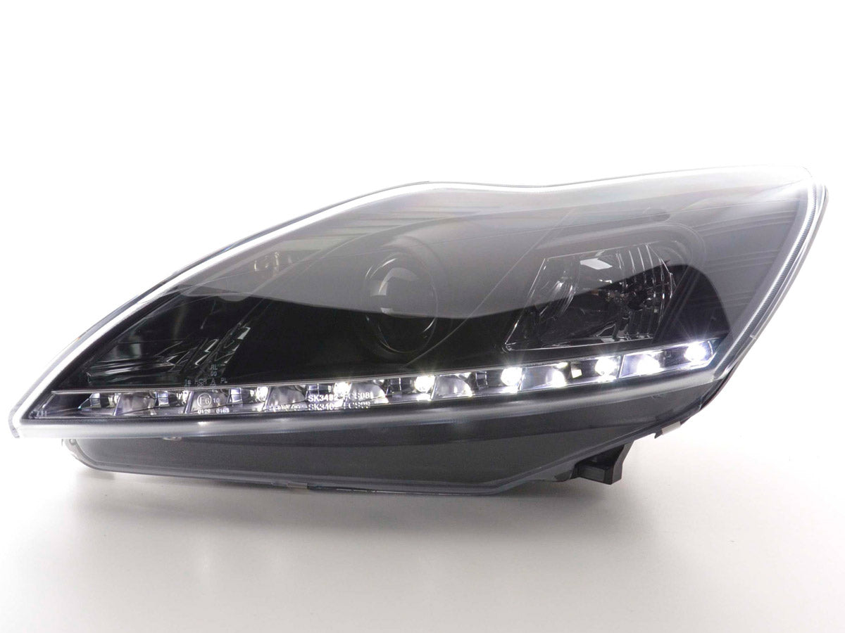 Scheinwerfer Set Daylight LED TFL-Optik Ford Focus 3/5-trg. Bj. 08- schwarz