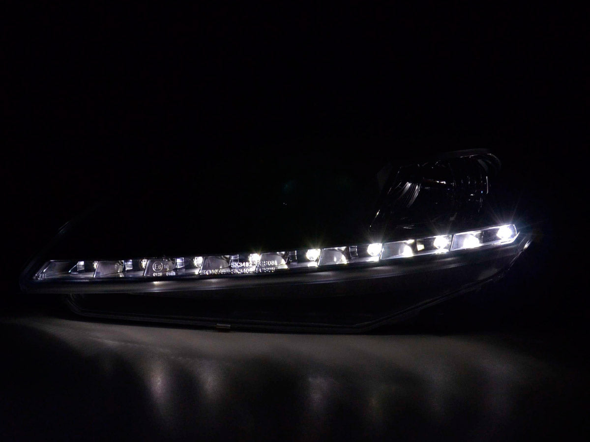Scheinwerfer Set Daylight LED TFL-Optik Ford Focus 3/5-trg. Bj. 08- schwarz