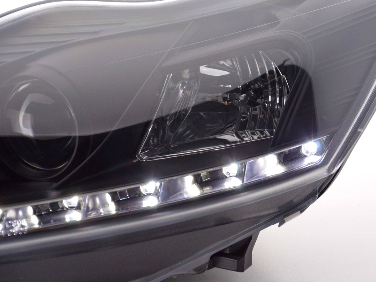 Scheinwerfer Set Daylight LED TFL-Optik Ford Focus 3/5-trg. Bj. 08- schwarz